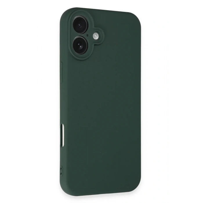 Apple iPhone 16 Plus Kılıf First Silikon - Koyu Yeşil