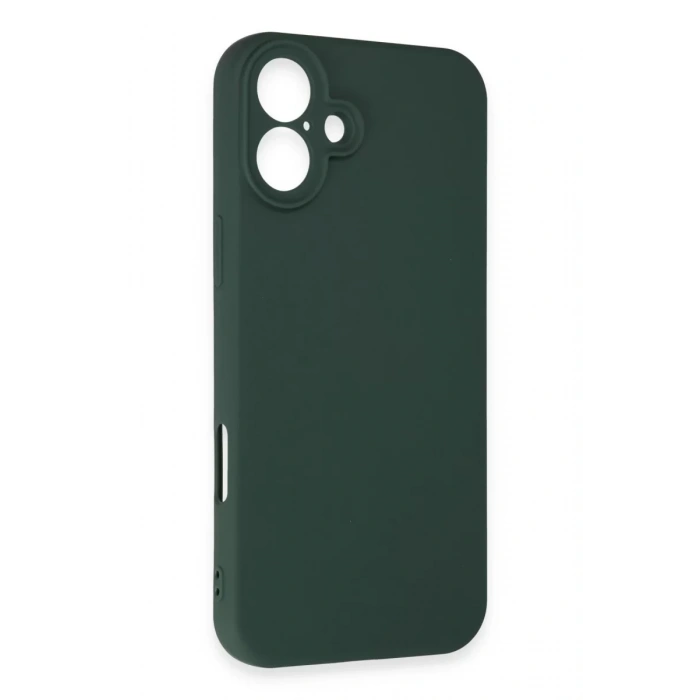 Apple iPhone 16 Plus Kılıf First Silikon - Koyu Yeşil