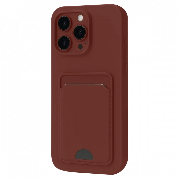 Apple iPhone 16 Plus Kılıf Kelvin Kartvizitli Silikon - Bordo