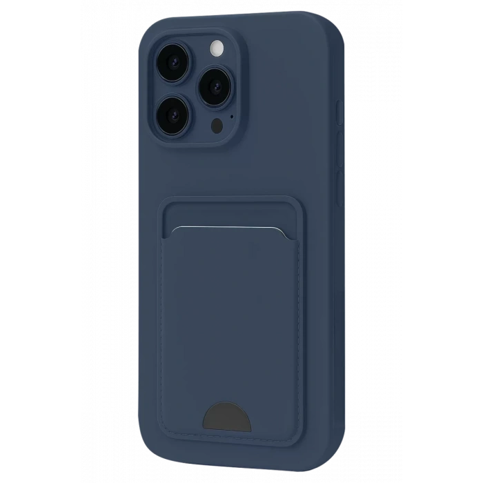 Apple iPhone 16 Plus Kılıf Kelvin Kartvizitli Silikon - Lacivert