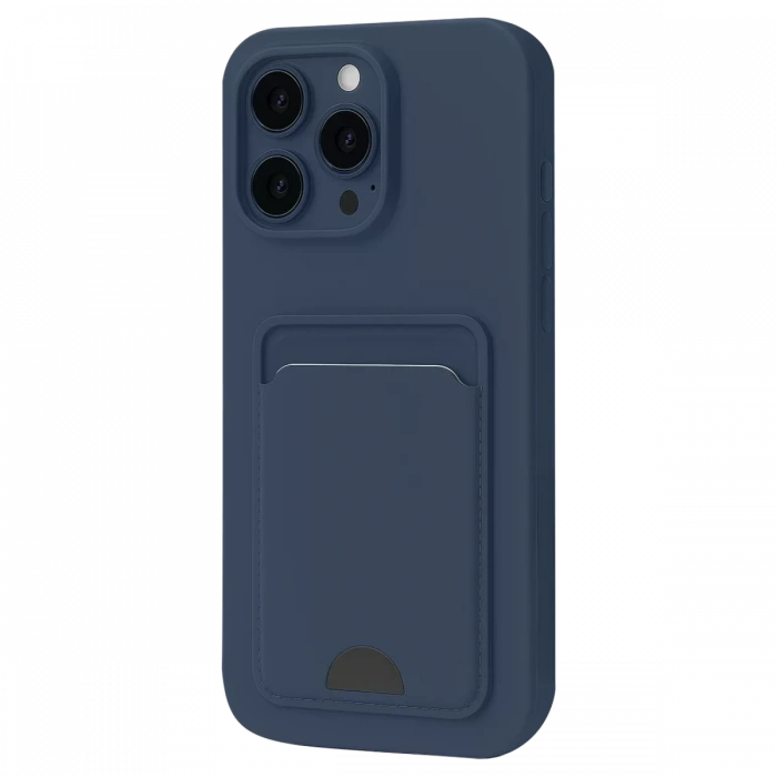 Apple iPhone 16 Plus Kılıf Kelvin Kartvizitli Silikon - Lacivert