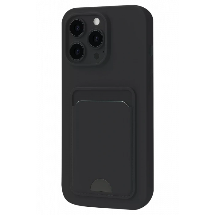 Apple iPhone 16 Plus Kılıf Kelvin Kartvizitli Silikon - Siyah