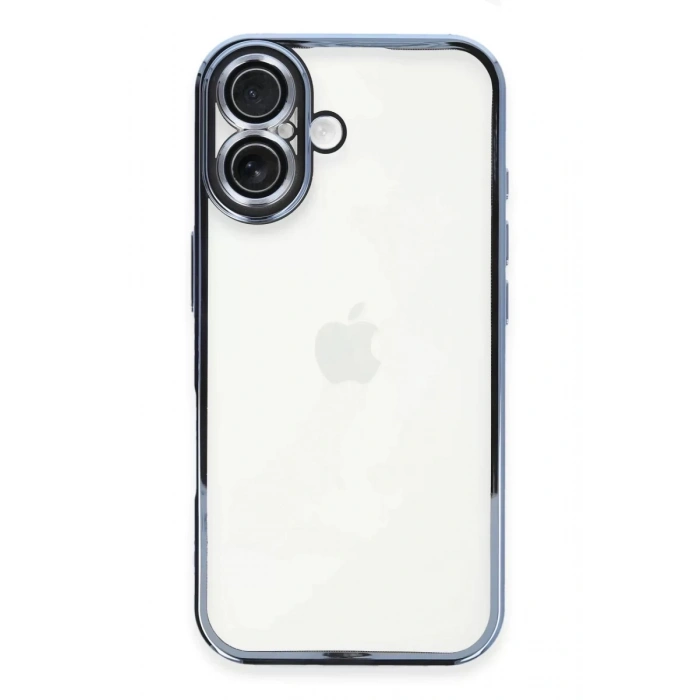 Apple iPhone 16 Plus Kılıf Lensli Silikon - Açık Mavi