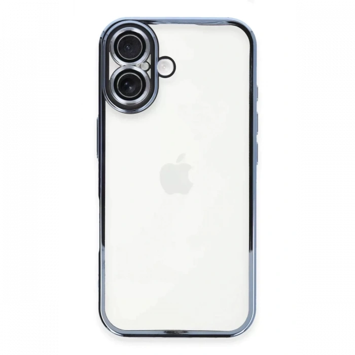 Apple iPhone 16 Plus Kılıf Lensli Silikon - Açık Mavi