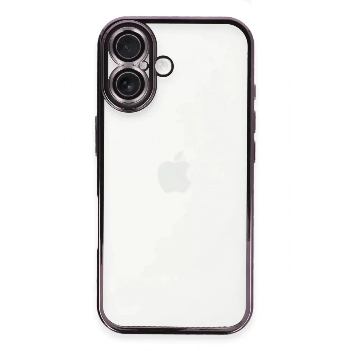 Apple iPhone 16 Plus Kılıf Lensli Silikon - Mor