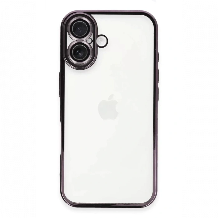 Apple iPhone 16 Plus Kılıf Lensli Silikon - Mor