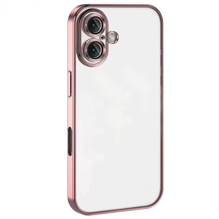 Apple iPhone 16 Plus Kılıf Lensli Silikon - Pembe