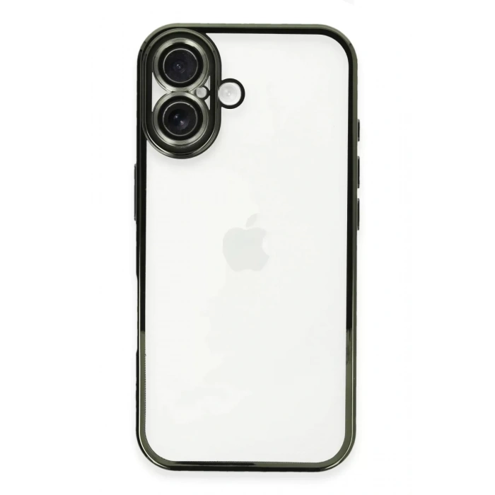 Apple iPhone 16 Plus Kılıf Lensli Silikon - Yeşil