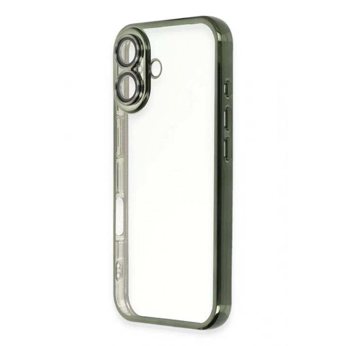 Apple iPhone 16 Plus Kılıf Lensli Silikon - Yeşil