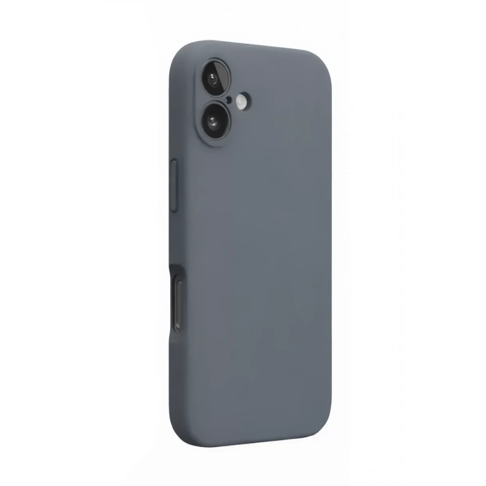 Apple iPhone 16 Plus Kılıf Nano içi Kadife Silikon - Gri