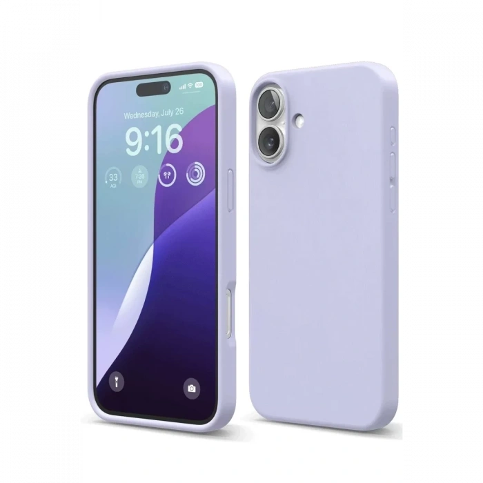 Apple iPhone 16 Plus Kılıf Nano içi Kadife Silikon - Lila