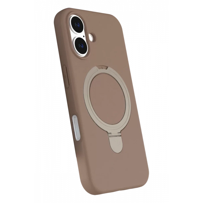 Apple iPhone 16 Plus Regal Magsafe Standlı Kapak - Çöl Titanyum