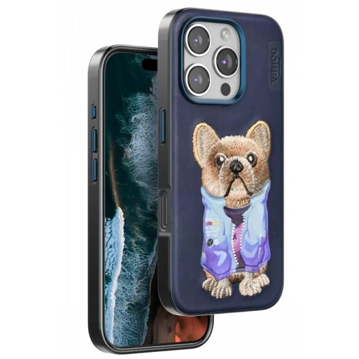 Apple iPhone 16 Pro Cute Desenli Kapak - Lacivert