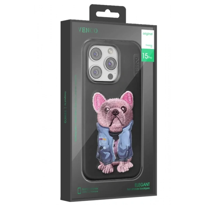 Apple iPhone 16 Pro Cute Desenli Kapak - Siyah