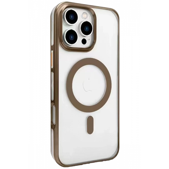 Apple iPhone 16 Pro Gleam PC Sert Magsafe Kılıf - Kahverengi