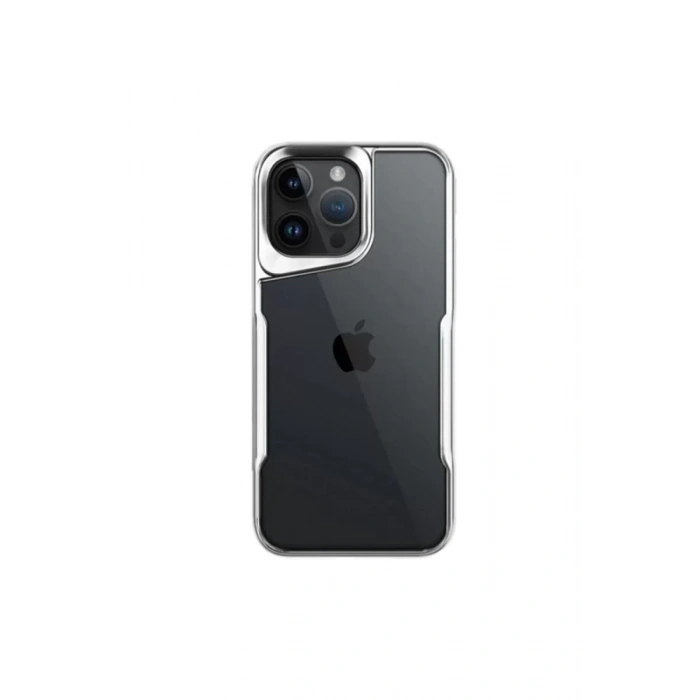 Apple iPhone 16 Pro Kılıf Boyi Silikon Kapak - Gümüş