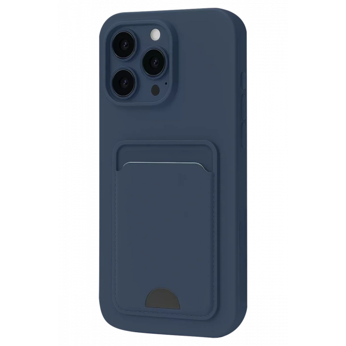 Apple iPhone 16 Pro Kılıf Kelvin Kartvizitli Silikon - Lacivert