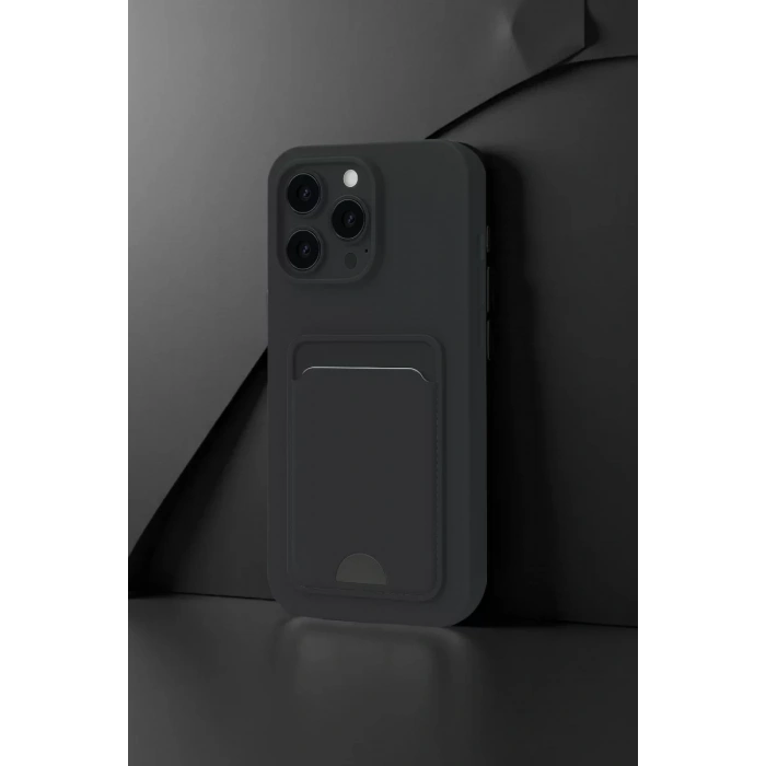 Apple iPhone 16 Pro Kılıf Kelvin Kartvizitli Silikon - Lacivert