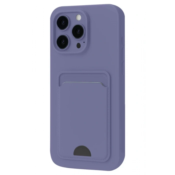 Apple iPhone 16 Pro Kılıf Kelvin Kartvizitli Silikon - Lila
