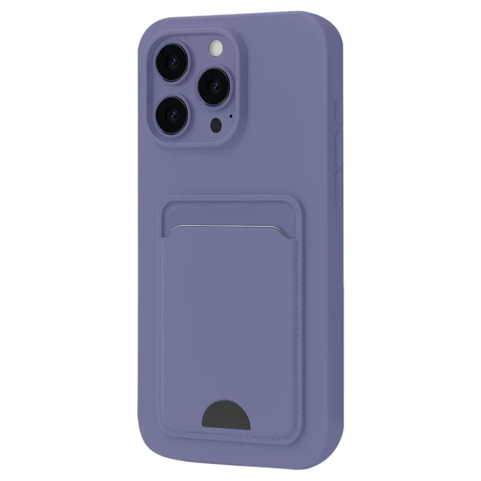 Apple iPhone 16 Pro Kılıf Kelvin Kartvizitli Silikon - Lila