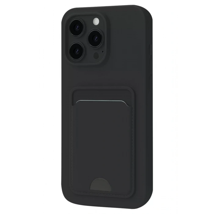 Apple iPhone 16 Pro Kılıf Kelvin Kartvizitli Silikon - Siyah