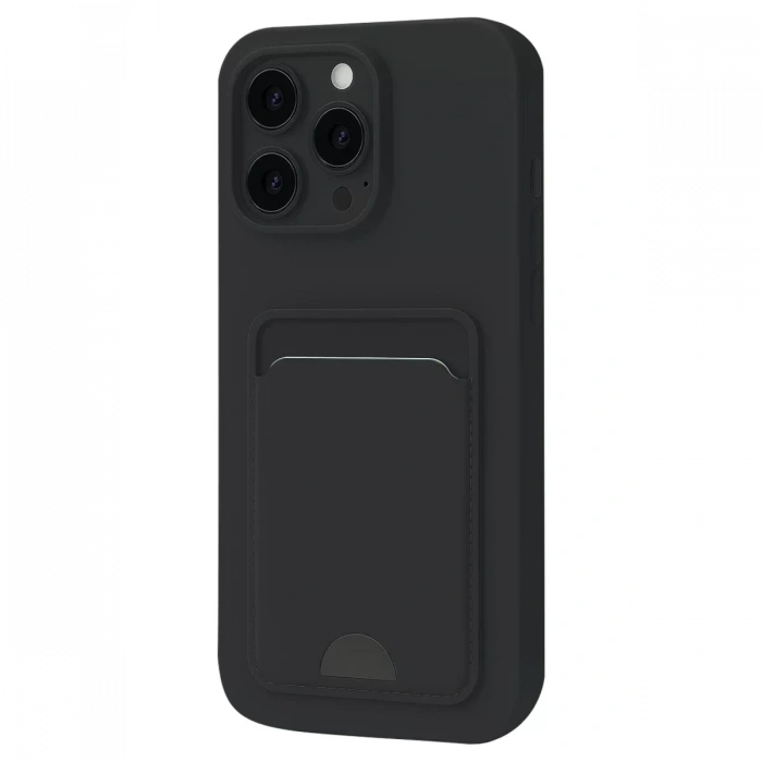 Apple iPhone 16 Pro Kılıf Kelvin Kartvizitli Silikon - Siyah