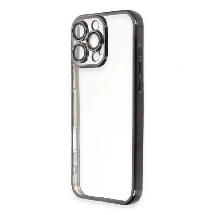 Apple iPhone 16 Pro Kılıf Lensli Silikon - Siyah