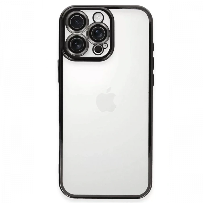 Apple iPhone 16 Pro Kılıf Lensli Silikon - Siyah
