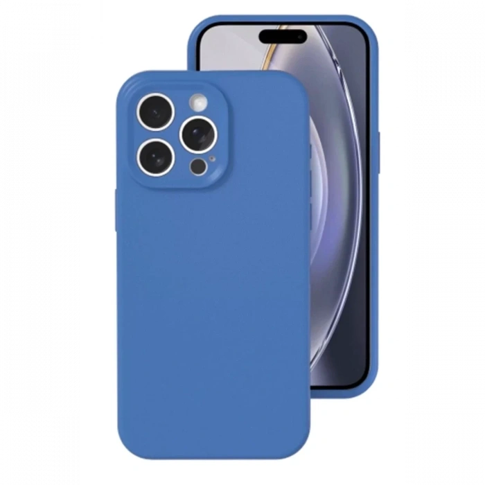 Apple iPhone 16 Pro Kılıf Nano içi Kadife Silikon - Mavi