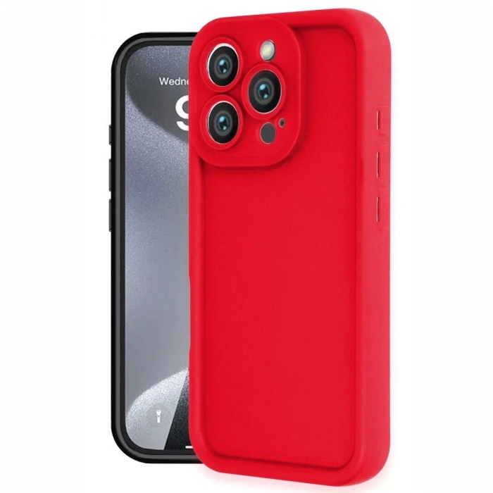 Apple iPhone 16 Pro Kılıf Viera Silikon - Kırmızı