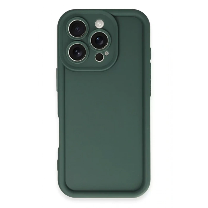 Apple iPhone 16 Pro Kılıf Viera Silikon - Koyu Yeşil