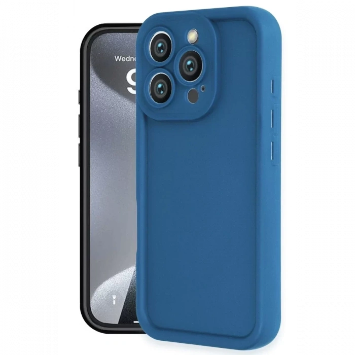 Apple iPhone 16 Pro Kılıf Viera Silikon - Mavi