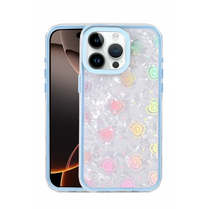 Apple iPhone 16 Pro Lumi Desenli Kapak - Mavi