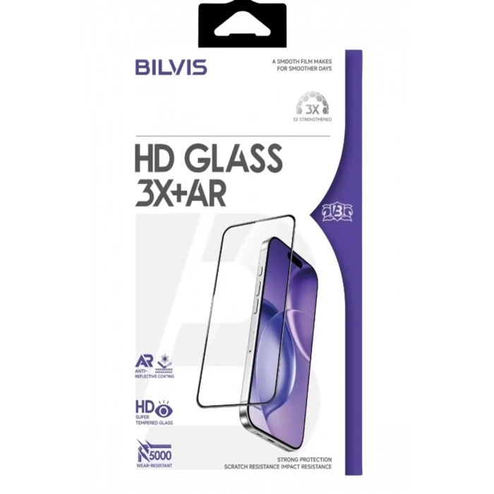 Apple iPhone 16 Pro Max Bilvis 3X AR HD Cam Ekran Koruyucu - Siyah