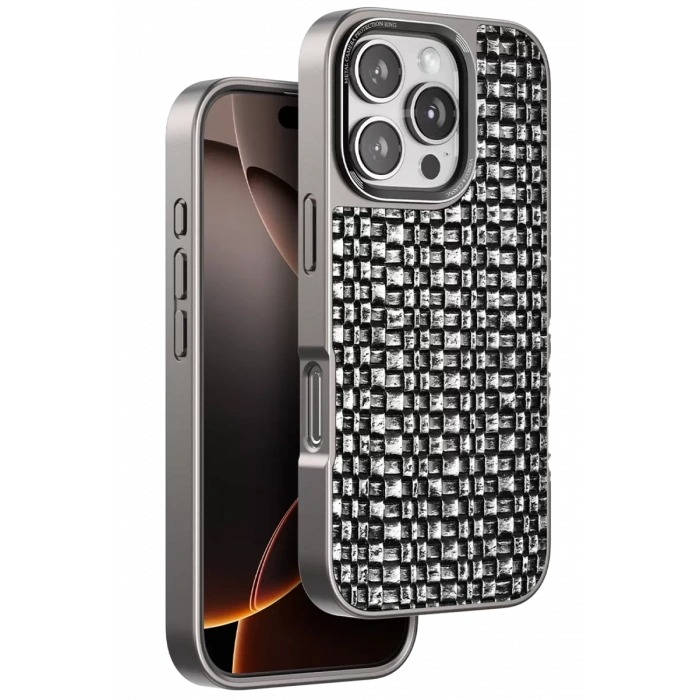 Apple iPhone 16 Pro Max Brand Kapak - Gümüş