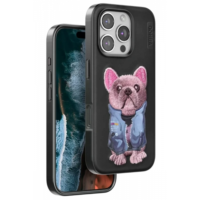 Apple iPhone 16 Pro Max Cute Desenli Kapak - Siyah