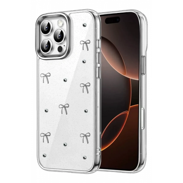 Apple iPhone 16 Pro Max Fiyonk Desenli Kapak - Desen 5