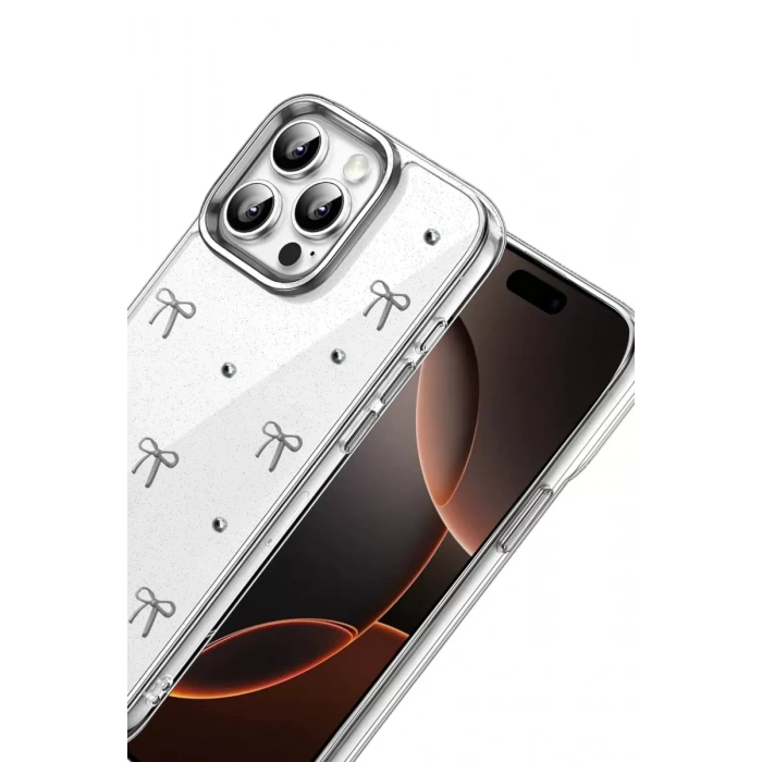 Apple iPhone 16 Pro Max Fiyonk Desenli Kapak - Desen 5