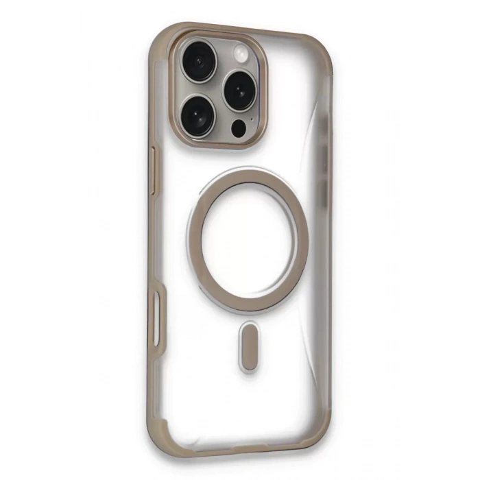 Apple iPhone 16 Pro Max Hilton Magsafe Kapak - Gold