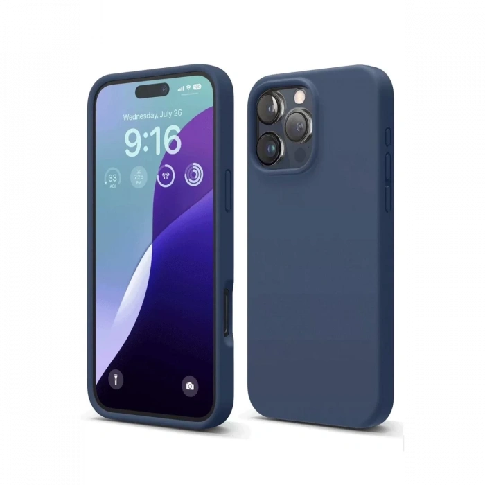 Apple iPhone 16 Pro Max Kılıf First Silikon - Lacivert