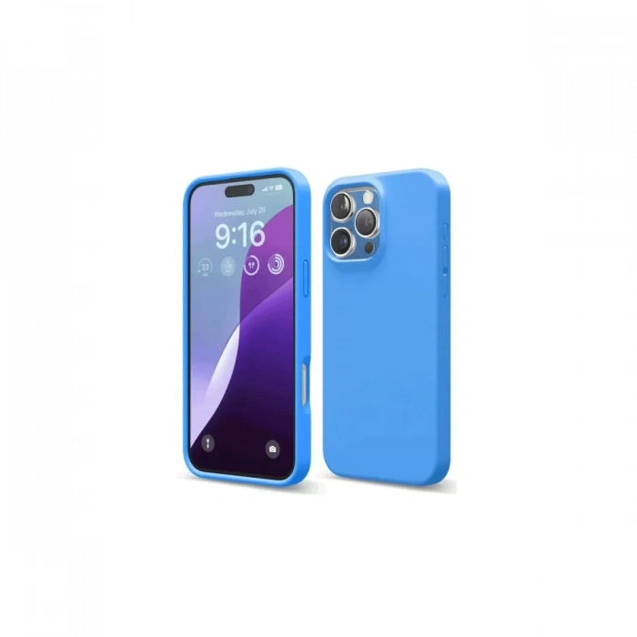 Apple iPhone 16 Pro Max Kılıf First Silikon - Mavi