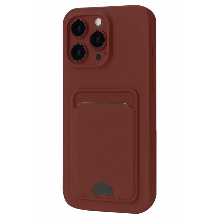 Apple iPhone 16 Pro Max Kılıf Kelvin Kartvizitli Silikon - Bordo