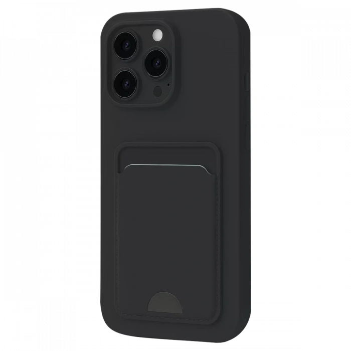 Apple iPhone 16 Pro Max Kılıf Kelvin Kartvizitli Silikon - Siyah