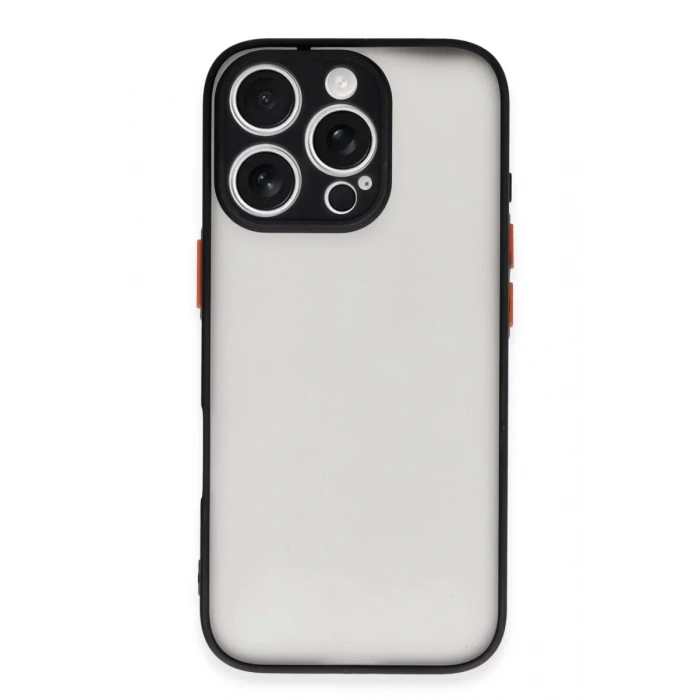 Apple iPhone 16 Pro Max Kılıf Montreal Silikon Kapak - Siyah