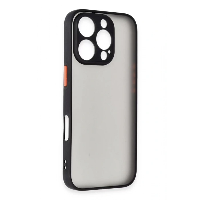 Apple iPhone 16 Pro Max Kılıf Montreal Silikon Kapak - Siyah