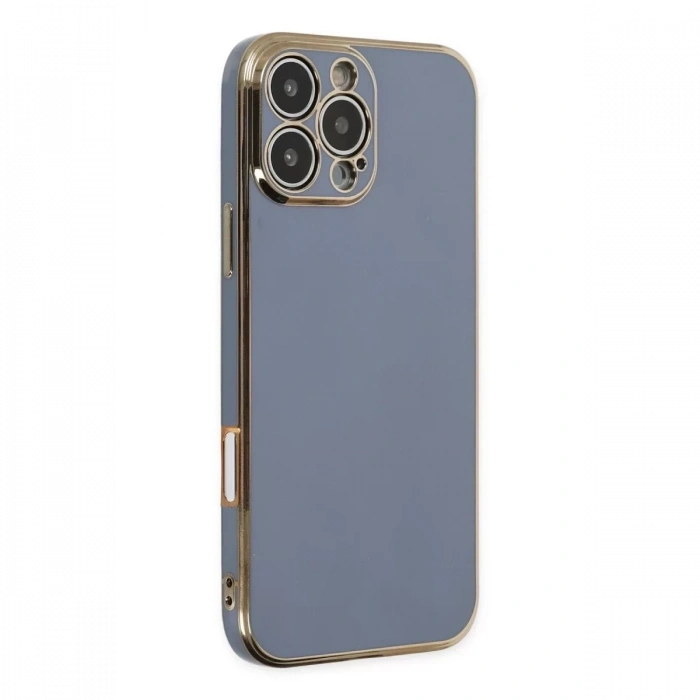 Apple iPhone 16 Pro Max Kılıf Volet Silikon - Mavi