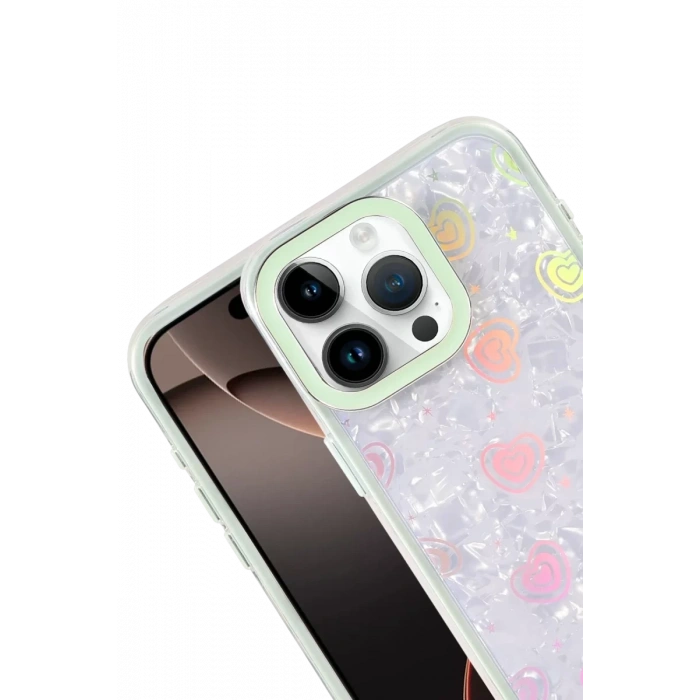 Apple iPhone 16 Pro Max Lumi Desenli Kapak - Yeşil