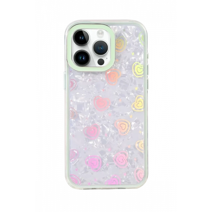 Apple iPhone 16 Pro Max Lumi Desenli Kapak - Yeşil
