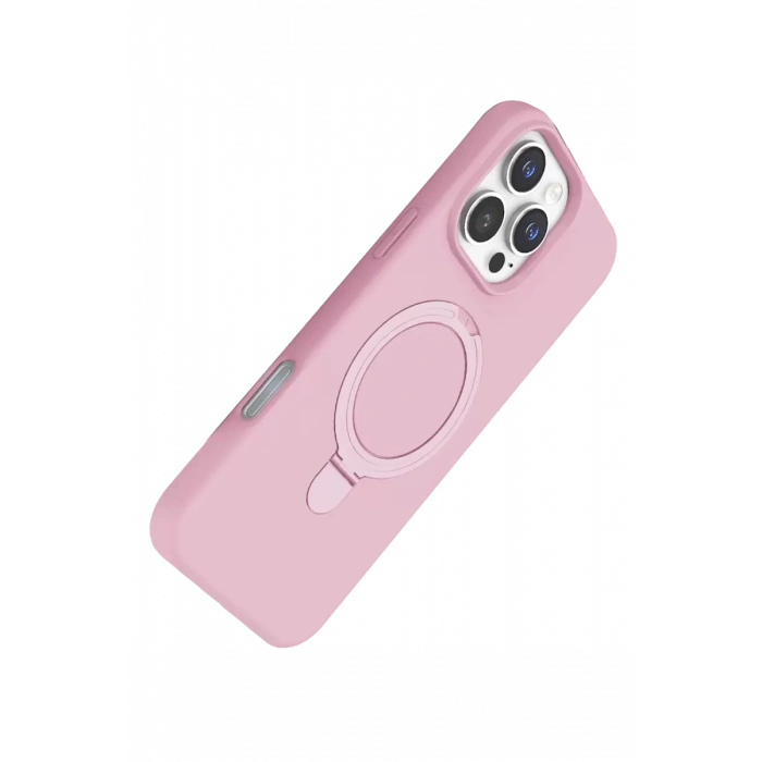 Apple iPhone 16 Pro Max Regal Magsafe Standlı Kapak - Açık Pembe