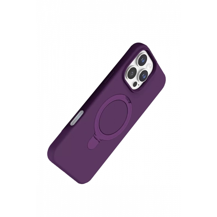 Apple iPhone 16 Pro Max Regal Magsafe Standlı Kapak - Derin Mor